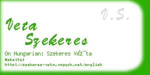 veta szekeres business card